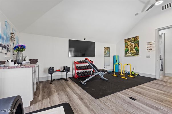 Fitness Equipment, Interior, Wood Texture Flooring