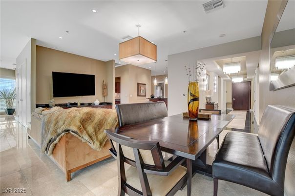 Dining room, Interior, Living room, Pendant Lights, Recessed Lighting