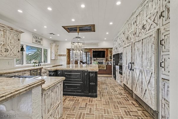 Chandelier, Interior, Kitchen, Recessed Lighting