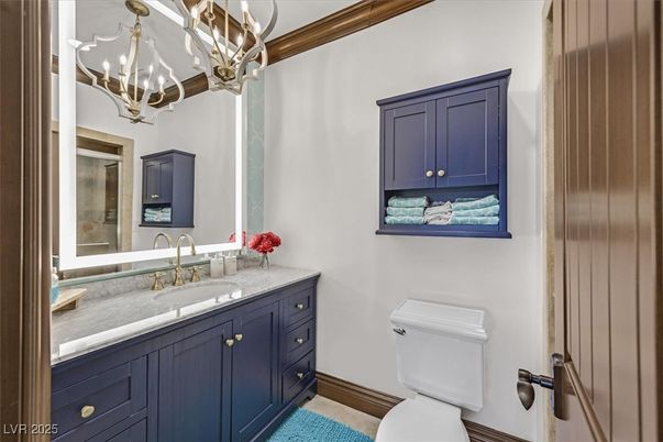 Bathroom, Chandelier, Interior