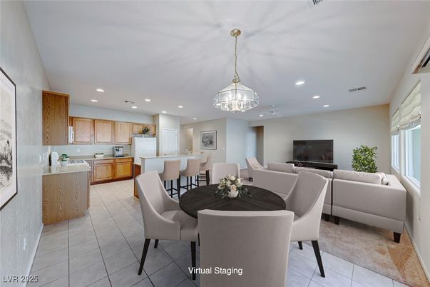 Dining room, Interior, Kitchen, Living room, Pendant Lights, Recessed Lighting