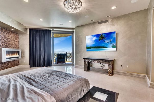 Bedroom, Fireplace, Interior, Recessed Lighting