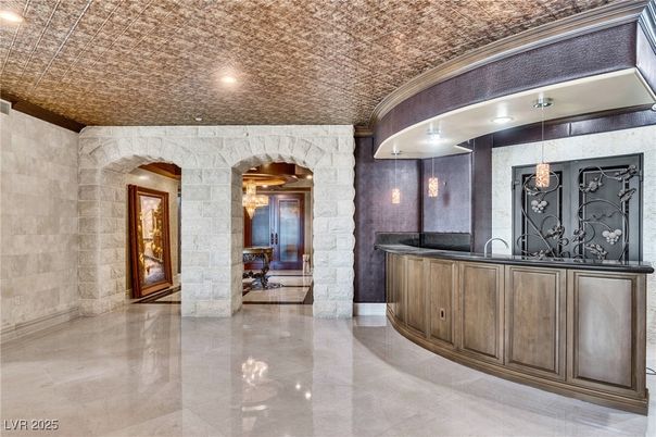 Interior, Pendant Lights, Recessed Lighting, Stone Walls