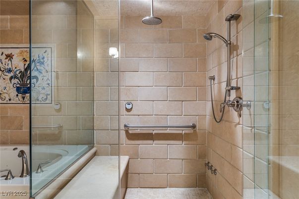 Bathroom, Glass Shower, Interior, Stone Walls