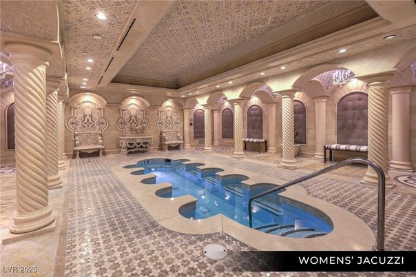 Interior, Pool, Recessed Lighting, Stone Walls