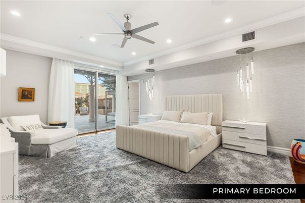 Bedroom, Interior, Pendant Lights, Recessed Lighting