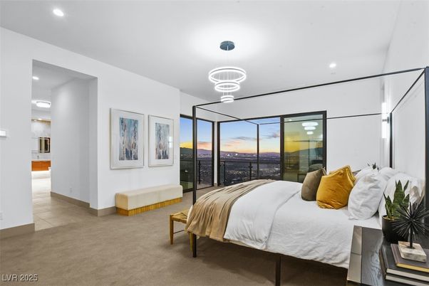 Bedroom, Interior, Pendant Lights, Recessed Lighting