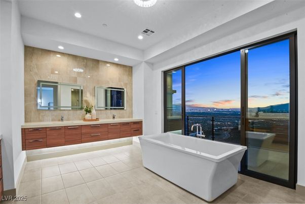 Bathroom, Dual Sink Vanities, Free Standing Baths, Interior, Recessed Lighting