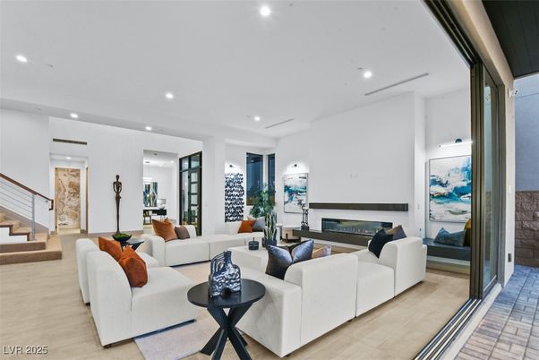 Fireplace, Interior, Living room, Recessed Lighting