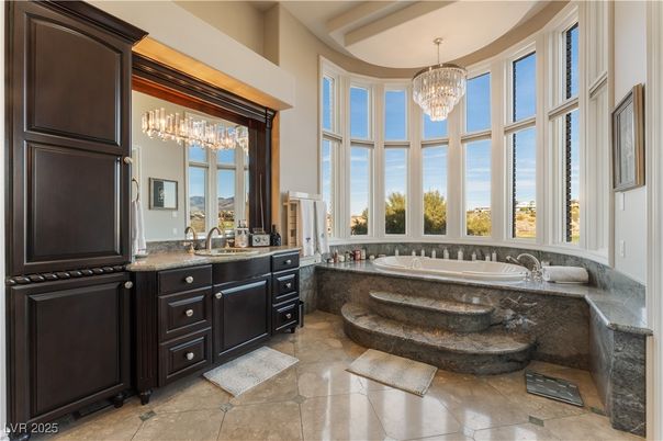 Bathroom, Chandelier, Interior