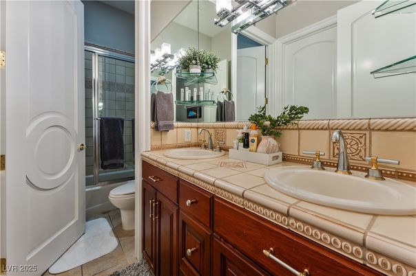 Bathroom, Dual Sink Vanities, Interior, Tile Countertops