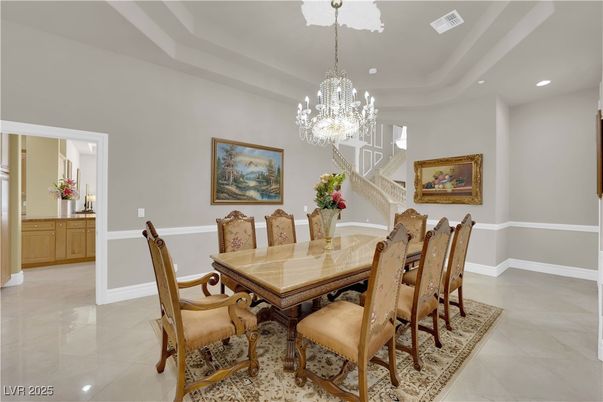 Chandelier, Dining room, Interior, Recessed Lighting