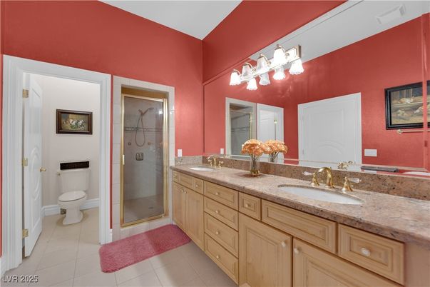 Bathroom, Dual Sink Vanities, Glass Shower, Interior