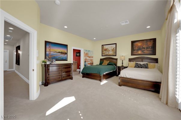 Bedroom, Interior, Recessed Lighting