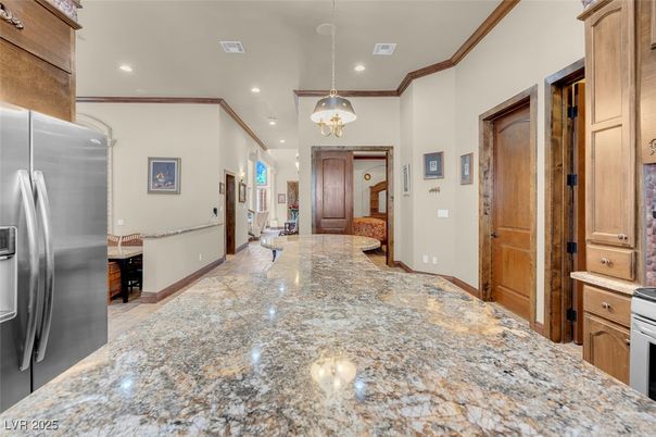 Interior, Kitchen, Pendant Lights, Recessed Lighting, Stainless Steel Appliances