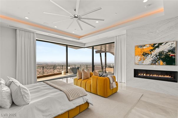 Bedroom, Fireplace, Interior, Recessed Lighting