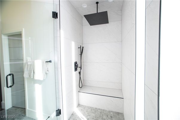 Bathroom, Glass Shower, Interior, Marble Walls