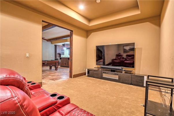 Billiard Table, Home Theatre Room, Game Room, Interior, Recessed Lighting, Theatre Room