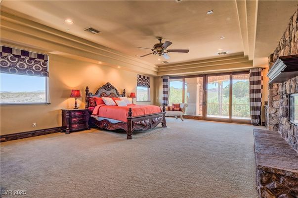 Bedroom, Fireplace, Interior, Recessed Lighting