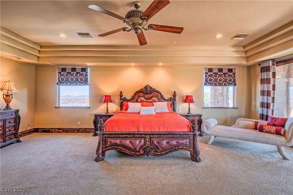 Bedroom, Interior, Recessed Lighting