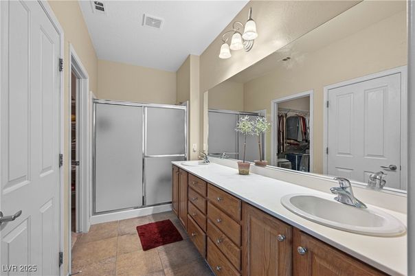 Bathroom, Dual Sink Vanities, Glass Shower, Interior