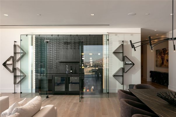 Interior, Recessed Lighting, Wine Storage, Wood Texture Flooring