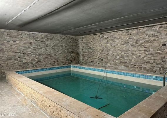 Interior, Pool, Stone Walls
