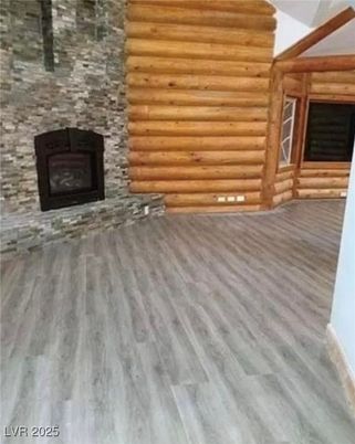 Fireplace, Interior, Wood Texture Flooring, Wooden Walls