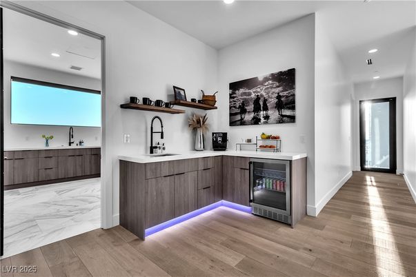 Interior, Marble, Recessed Lighting, Wood Texture Flooring