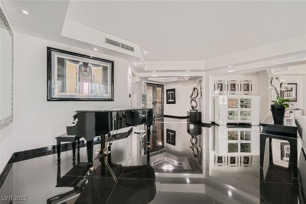 Fireplace, Interior, Piano, Recessed Lighting