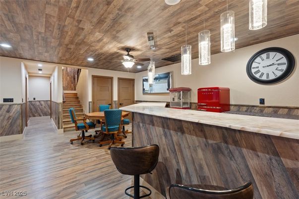 Interior, Pendant Lights, Recessed Lighting, Wooden Ceilings, Wood Texture Flooring