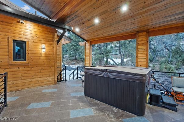 Exterior, Hot Tub, Wooden Walls