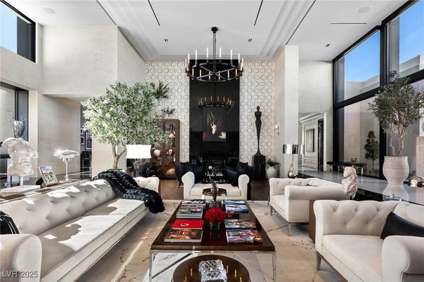 Fireplace, Interior, Living room, Pendant Lights, Recessed Lighting