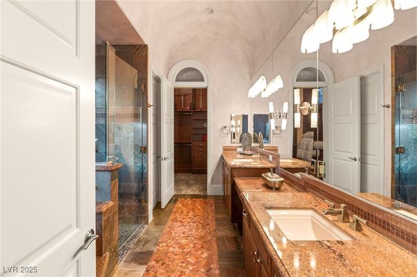 Bathroom, Dual Sink Vanities, Glass Shower, Interior