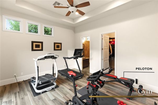 Fitness Equipment, Interior, Wood Texture Flooring