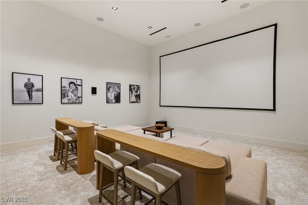 Dining room, Interior, Projection Screen, Recessed Lighting, Theatre Room