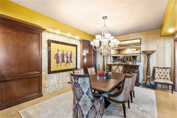 Chandelier, Dining room, Interior, Recessed Lighting