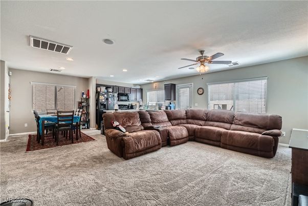 Dining room, Interior, Kitchen, Living room, Recessed Lighting