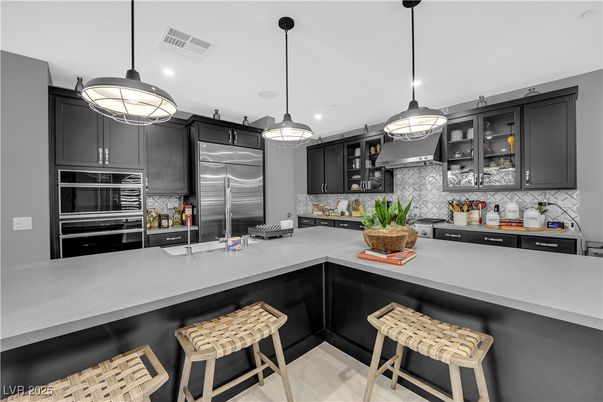 Interior, Kitchen, Pendant Lights, Recessed Lighting, Stainless Steel Appliances