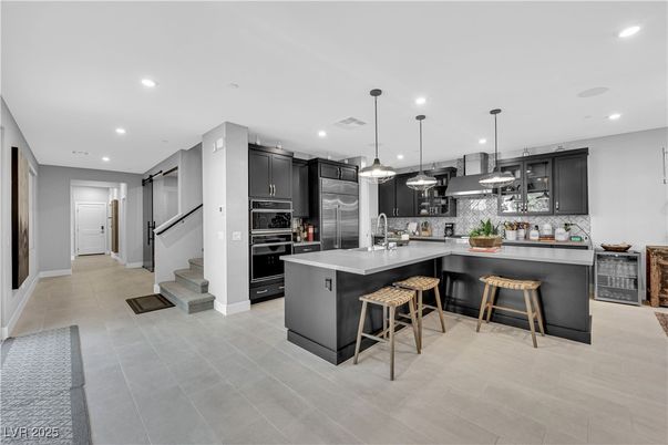 Interior, Kitchen, Pendant Lights, Recessed Lighting, Stainless Steel Appliances