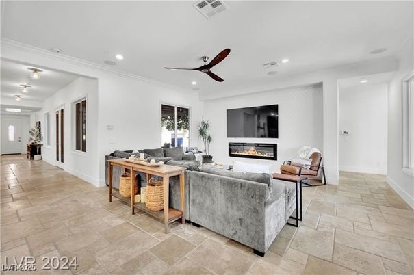 Fireplace, Interior, Living room, Recessed Lighting