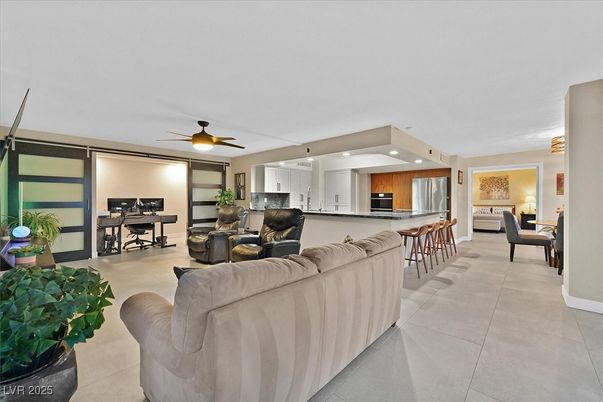 Dining room, Interior, Kitchen, Living room, Recessed Lighting, Stainless Steel Appliances