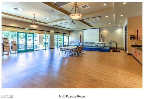 Dining room, Interior, Pendant Lights, Recessed Lighting, Wood Texture Flooring