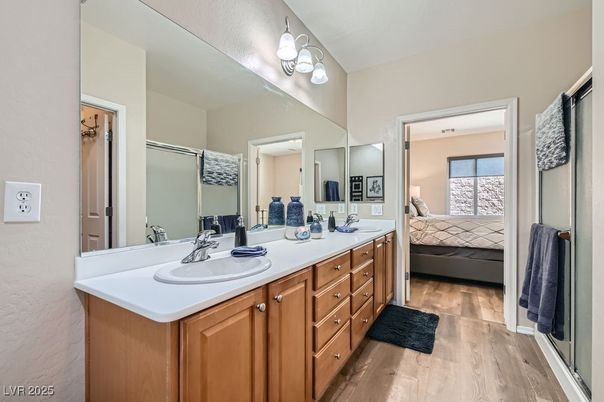 Bathroom, Bedroom, Dual Sink Vanities, Interior, Wood Texture Flooring