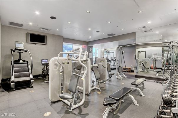 Fitness Equipment, Gym, Interior, Recessed Lighting