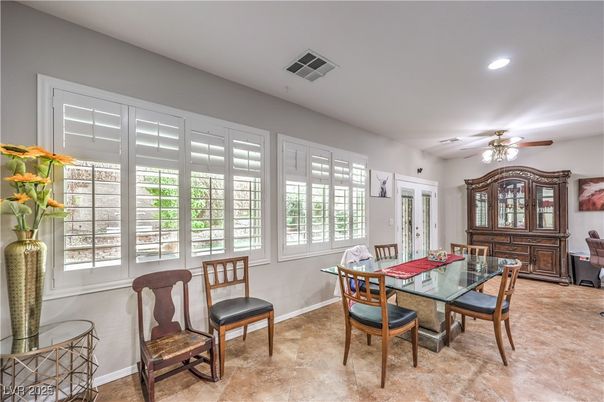 Dining room, Interior, Recessed Lighting