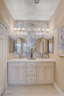 Bathroom, Dual Sink Vanities, Interior, Marble
