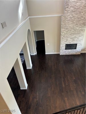 Fireplace, Interior, Stone Walls, Wood Texture Flooring