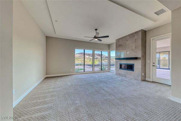 Empty room, Fireplace, Interior