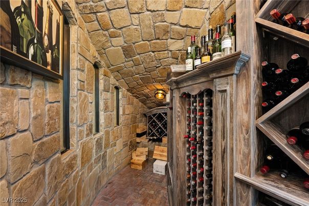 Interior, Stone Walls, Wine Storage